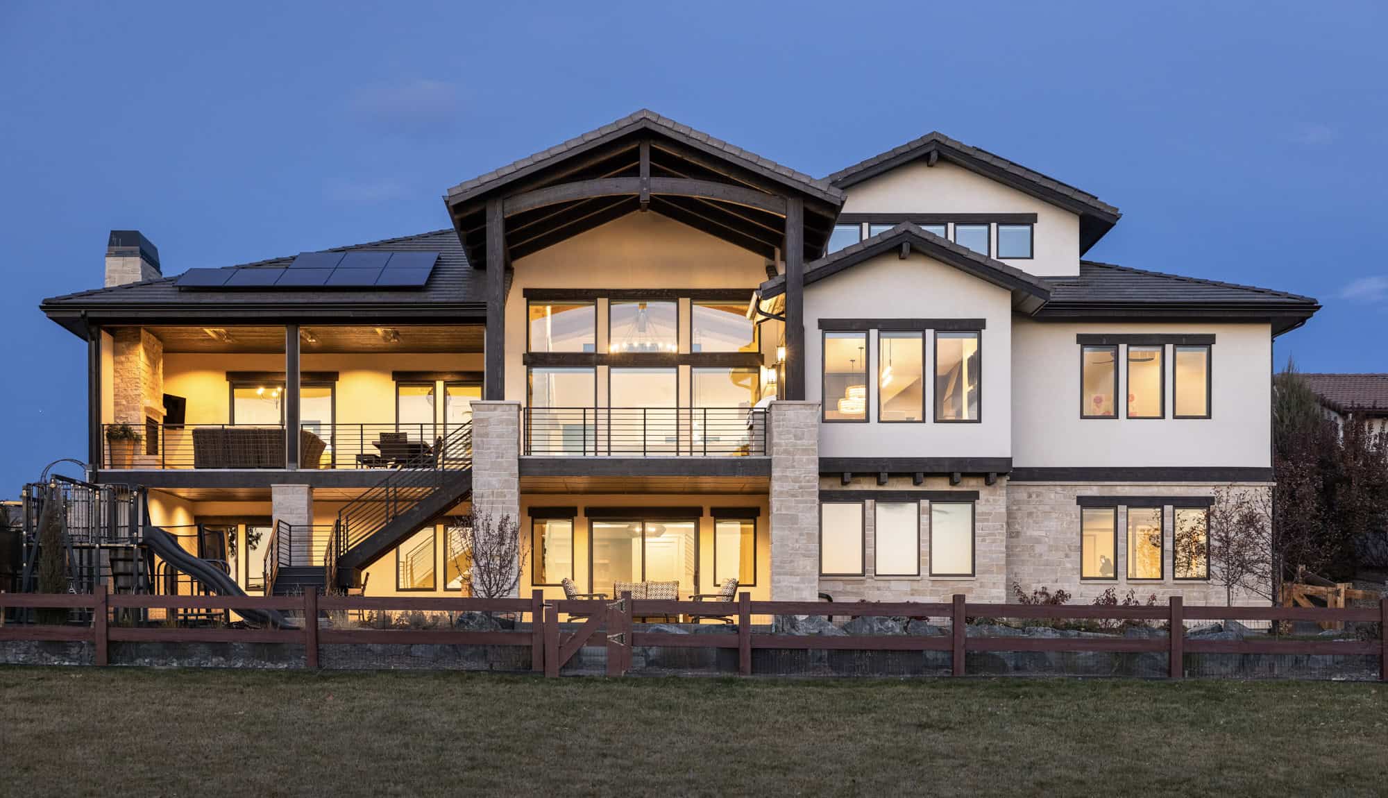 Rear View of this 3-Bedroom,3601 Sq Ft Plan -161-1257