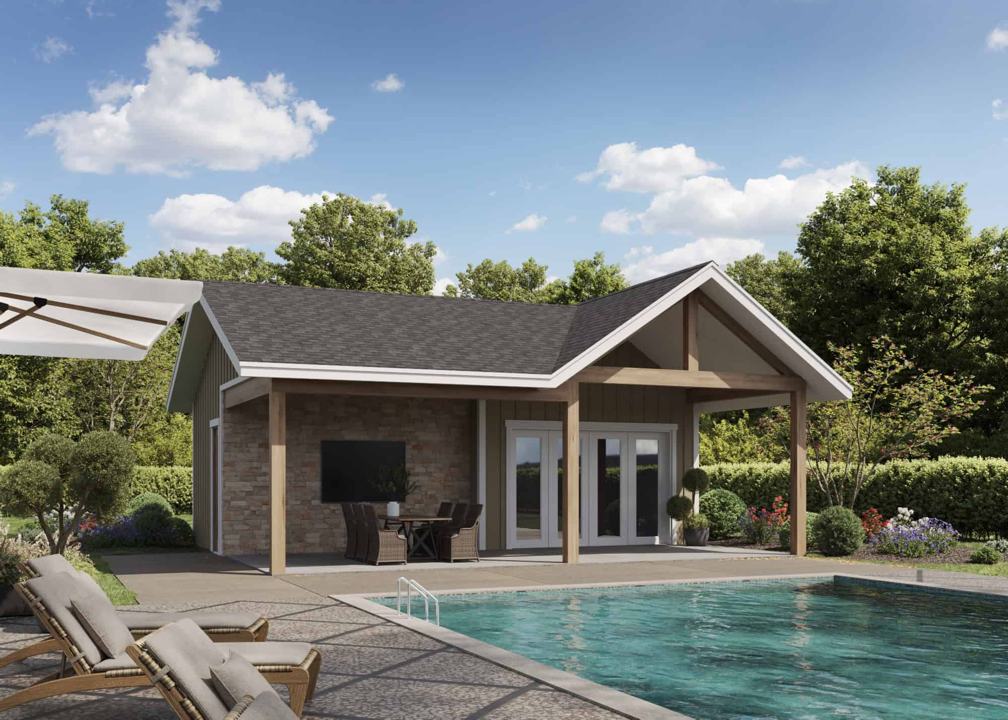 Front elevation of Garage home (ThePlanCollection: House Plan #161-1261)