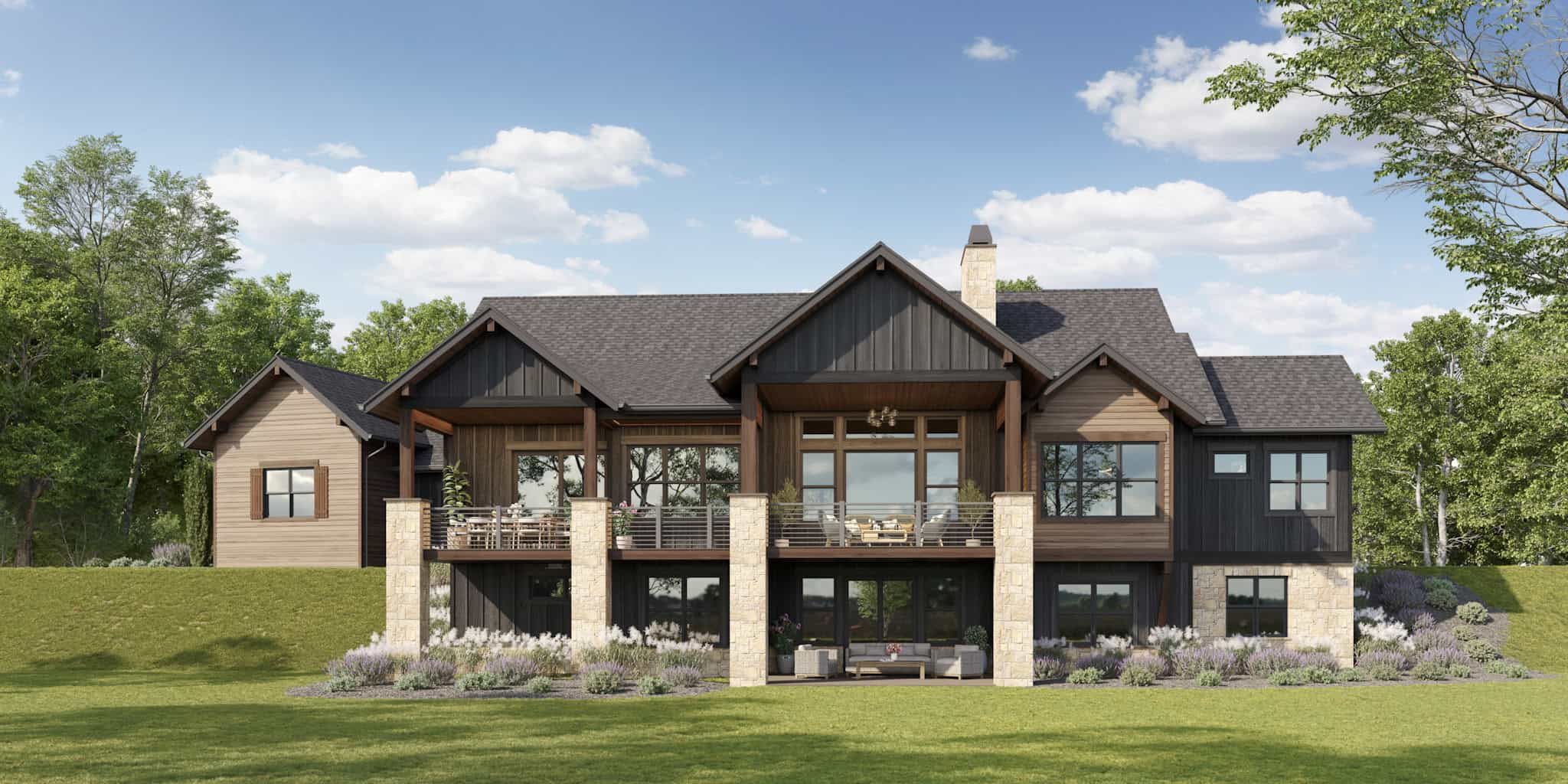 Rear View of this 2-Bedroom,2582 Sq Ft Plan -161-1263