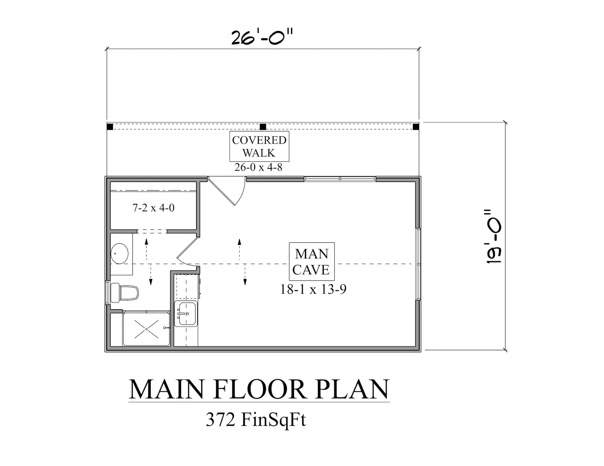 Main Level of Modern Farmhouse Plan #161-1264