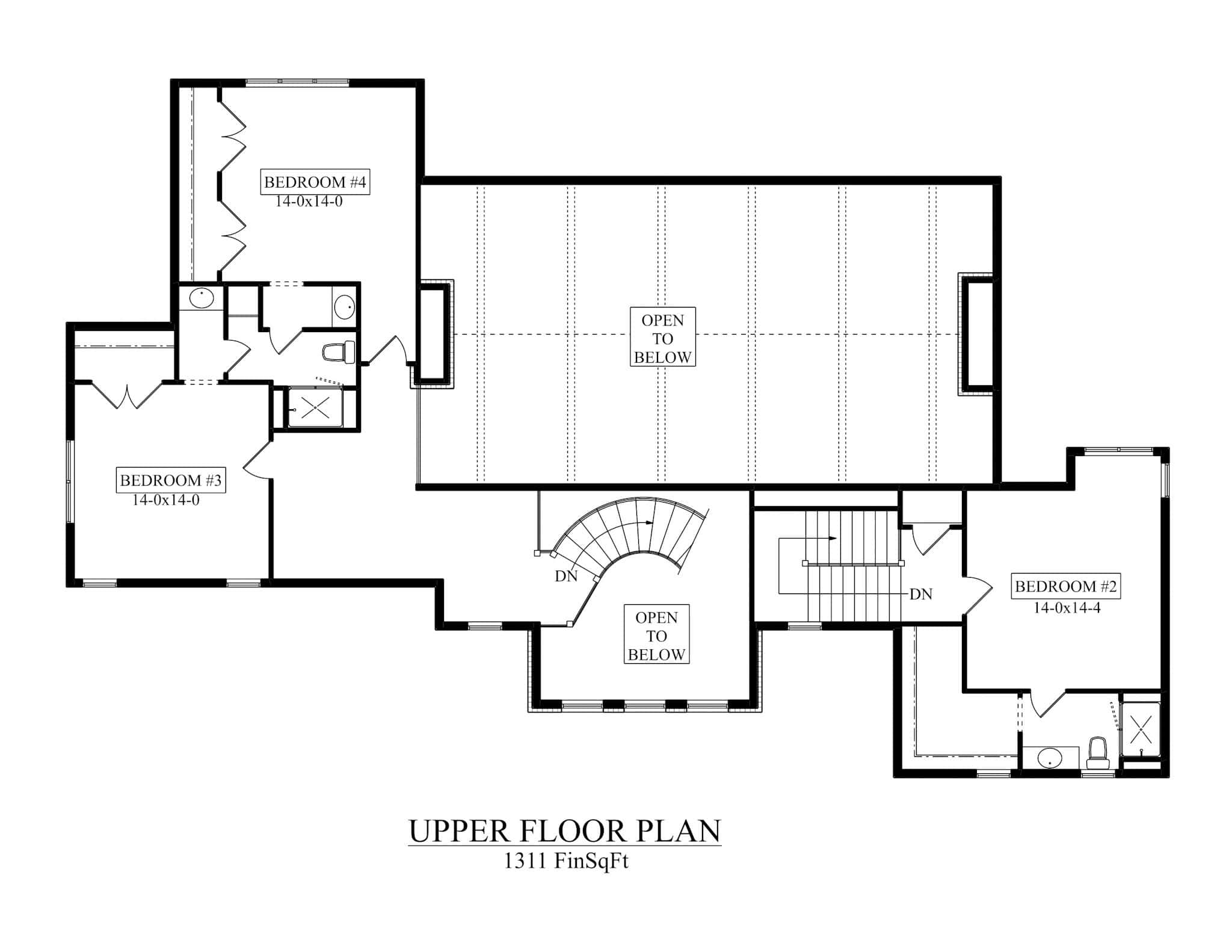 Upper Level of Luxury Plan #161-1268
