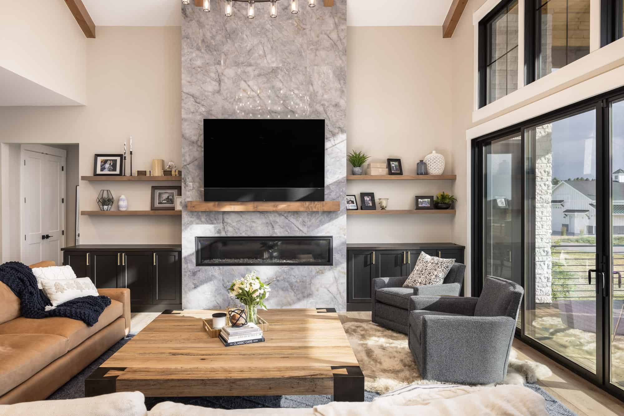 Great Room: Fireplace of this 2-Bedroom,2885 Sq Ft Plan -161-1273