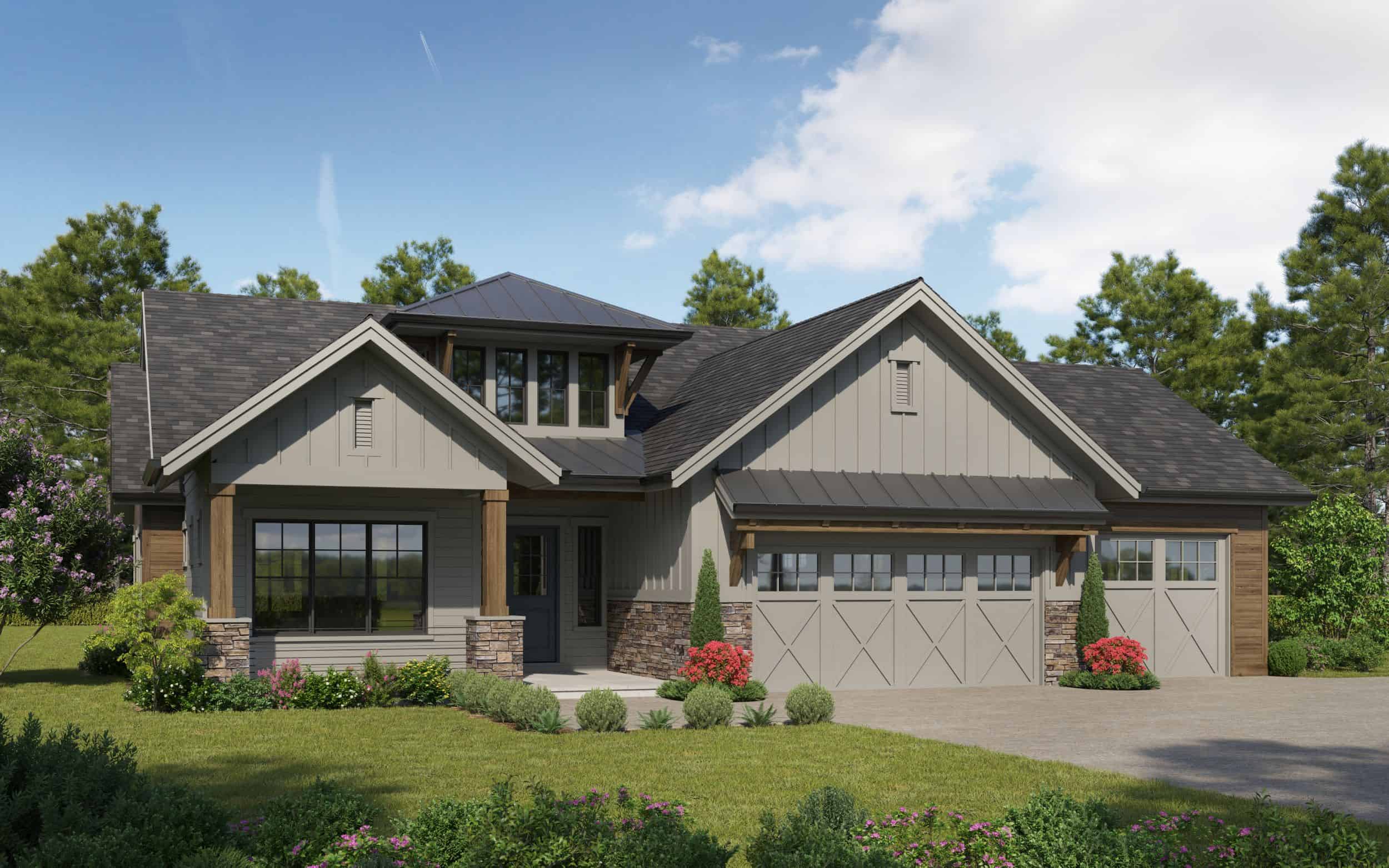 Front View of this 3-Bedroom,2409 Sq Ft Plan -161-1275