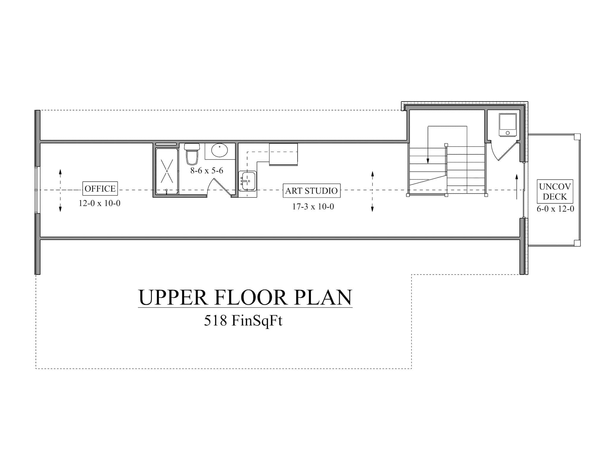 Upper Level of Garage Plan #161-1276