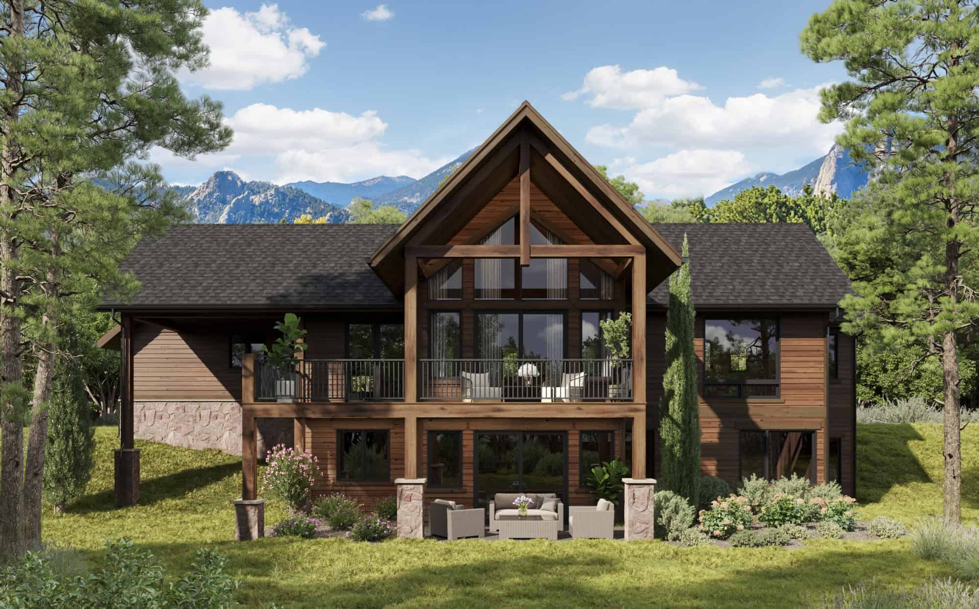 Rear View of this 1-Bedroom,1553 Sq Ft Plan -161-1277