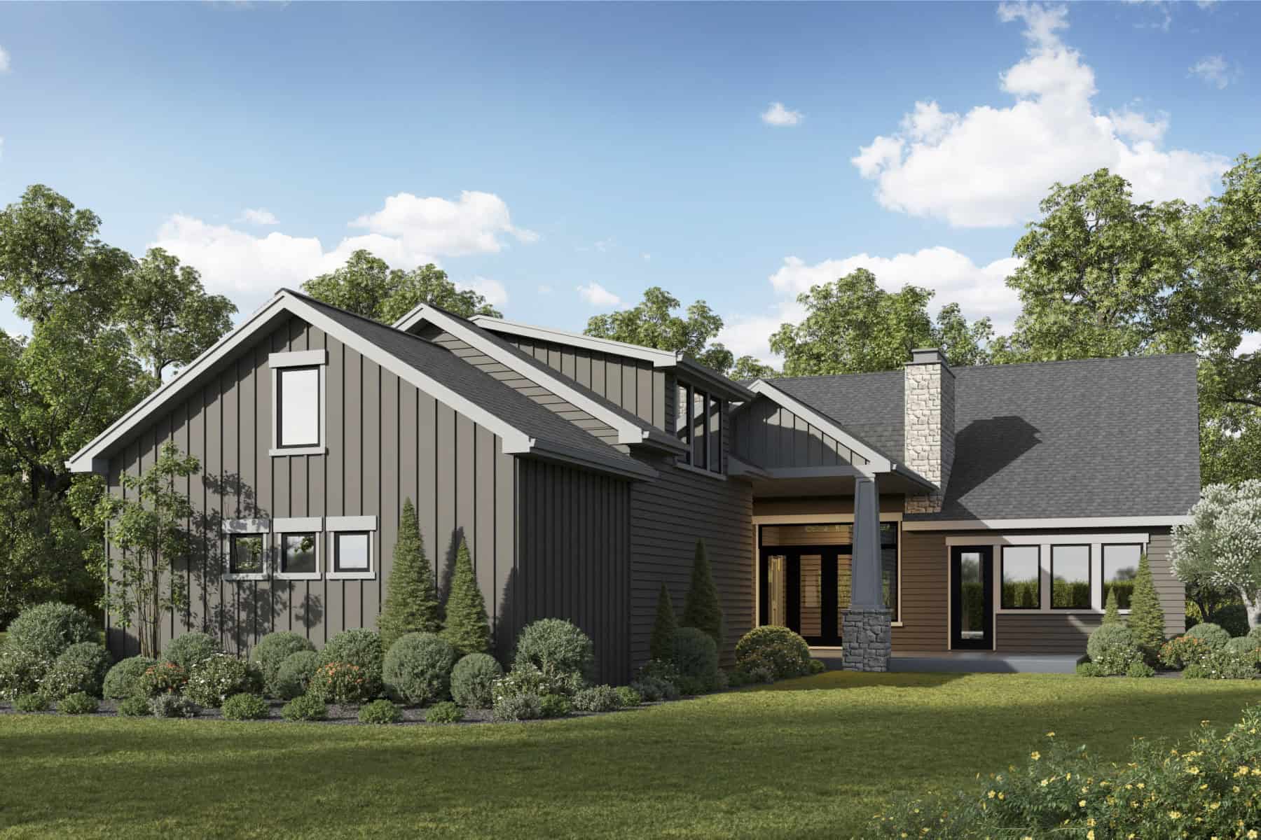 Rear View of this 4-Bedroom,2940 Sq Ft Plan -161-1280