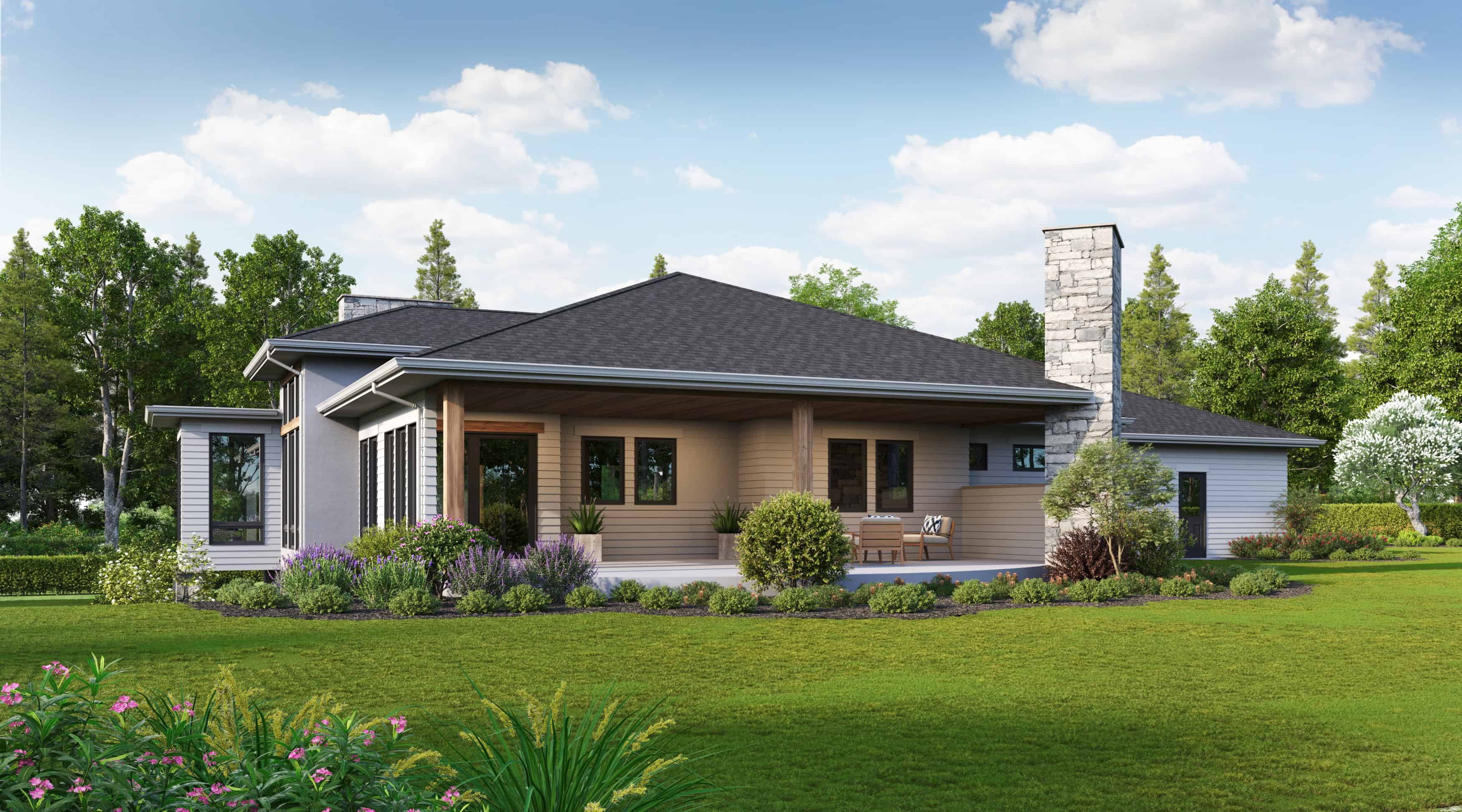 Rear View of this 2-Bedroom,2360 Sq Ft Plan -161-1281
