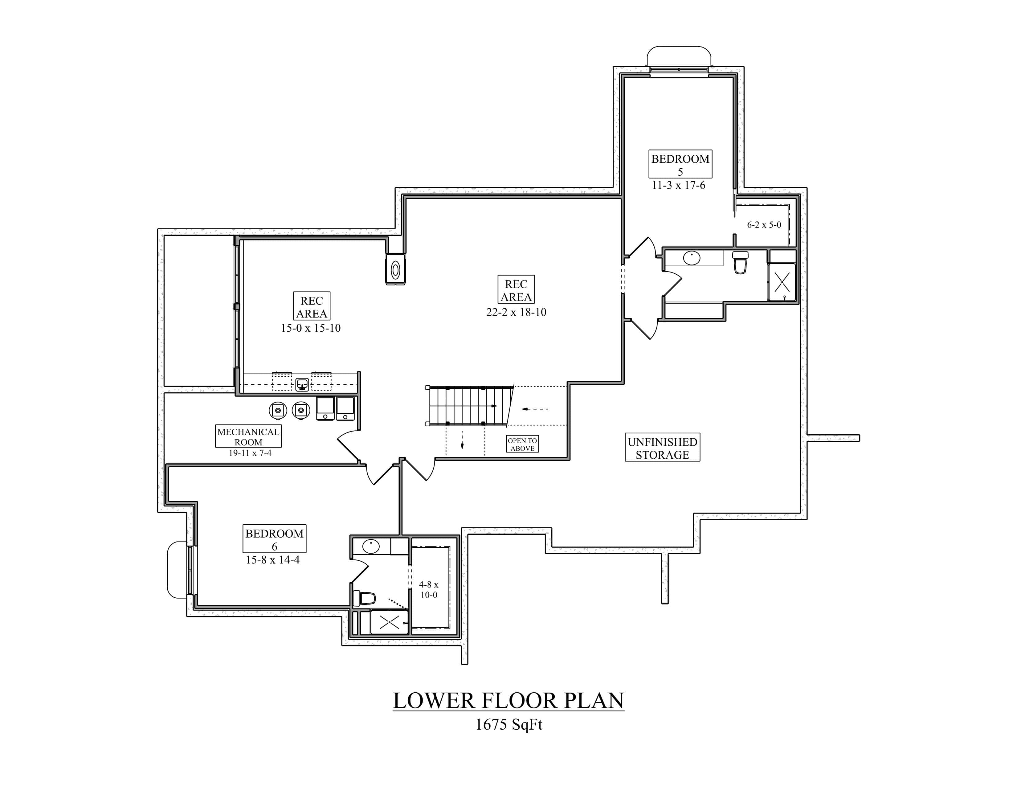 Basement of Contemporary Plan #161-1282