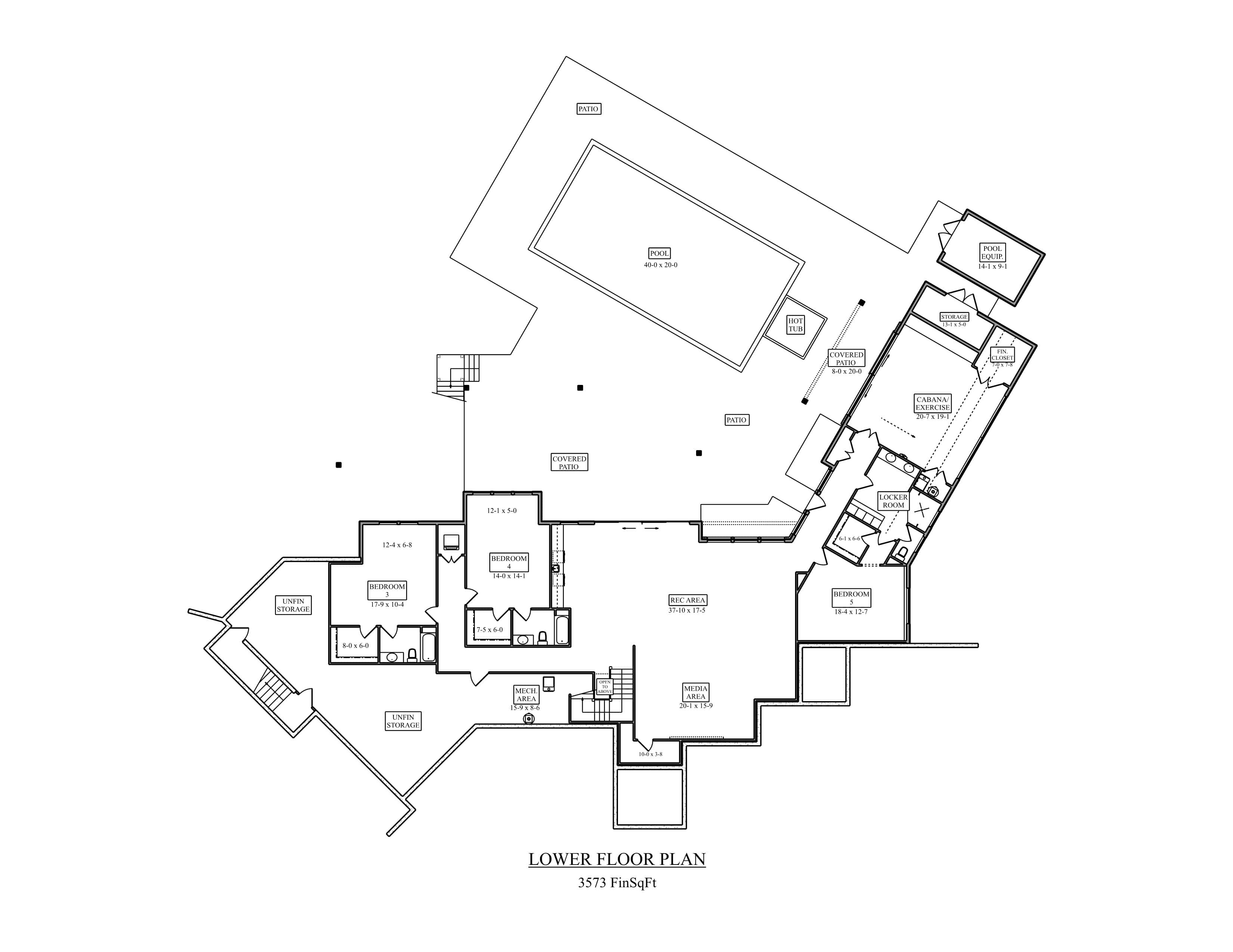 Basement of Modern Plan #161-1285