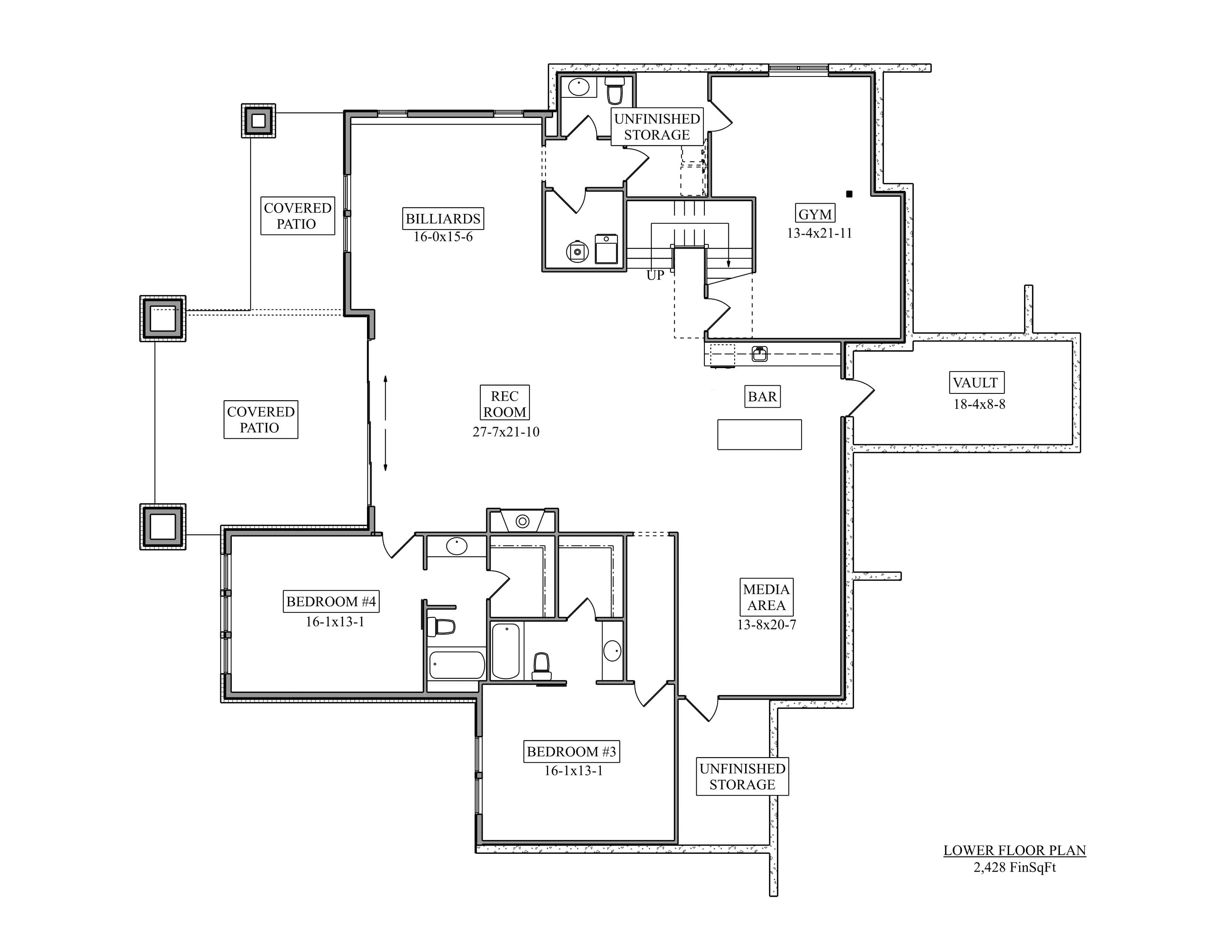 Basement of Modern Plan #161-1288
