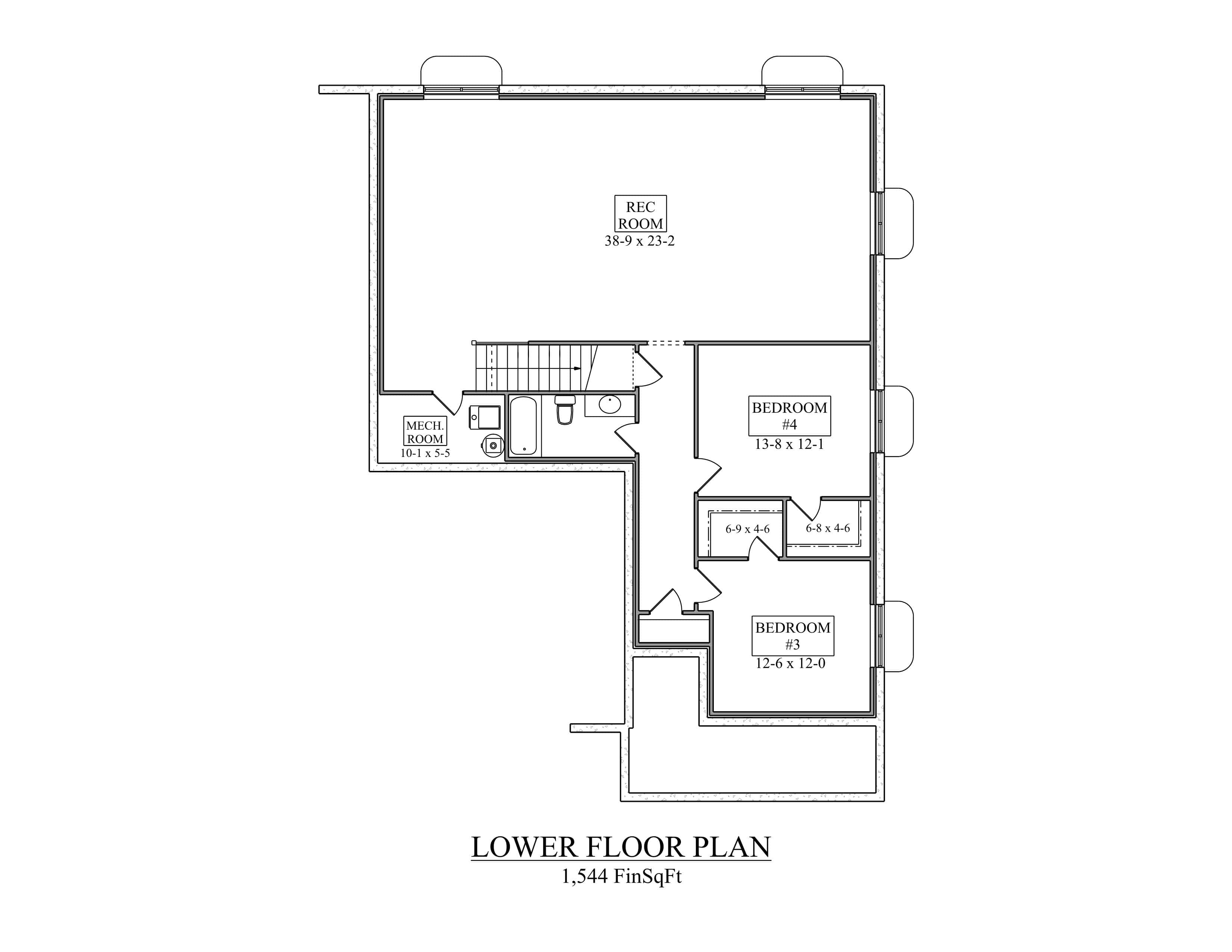 Basement of Ranch Plan #161-1289