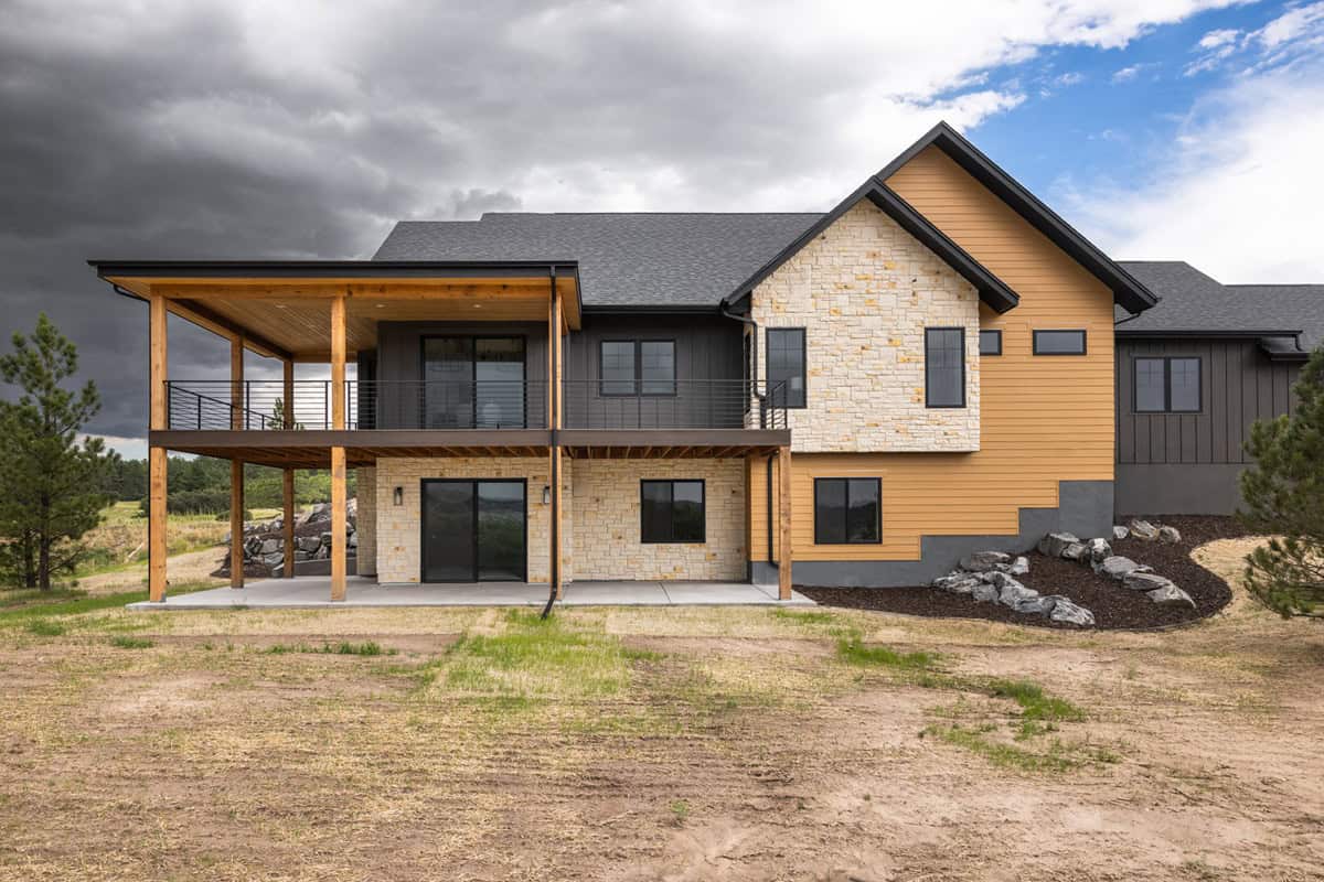 Rear View of this 2-Bedroom,2468 Sq Ft Plan -161-1293