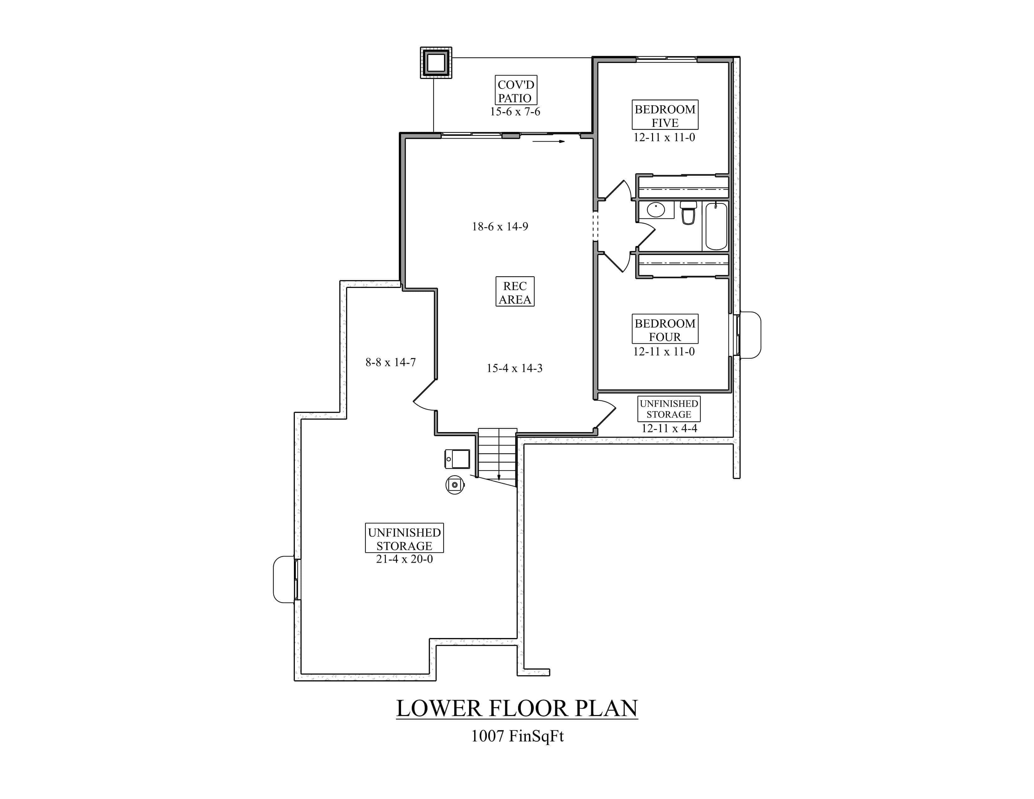 Basement of Ranch Plan #161-1324