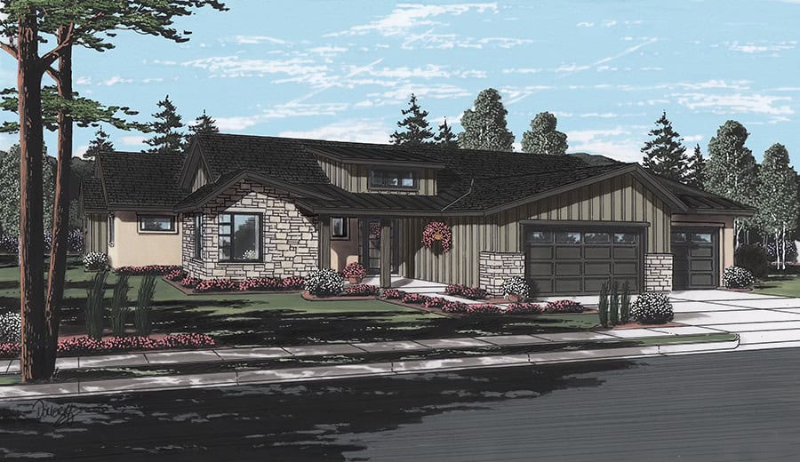 Front View of this 3-Bedroom,2485 Sq Ft Plan -161-1325
