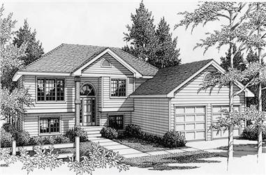 3-Bedroom, 1356 Sq Ft Small House Plans - 162-1005 - Main Exterior