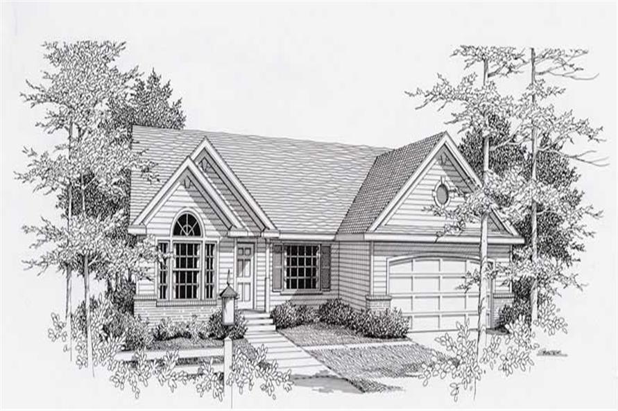 3-Bedroom, 1512 Sq Ft Country Home Plan - 162-1013 - Main Exterior