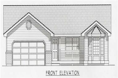 3-Bedroom, 1321 Sq Ft Country Home Plan - 162-1026 - Main Exterior