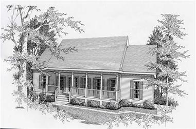 3-Bedroom, 1610 Sq Ft Ranch House Plan - 162-1033 - Front Exterior