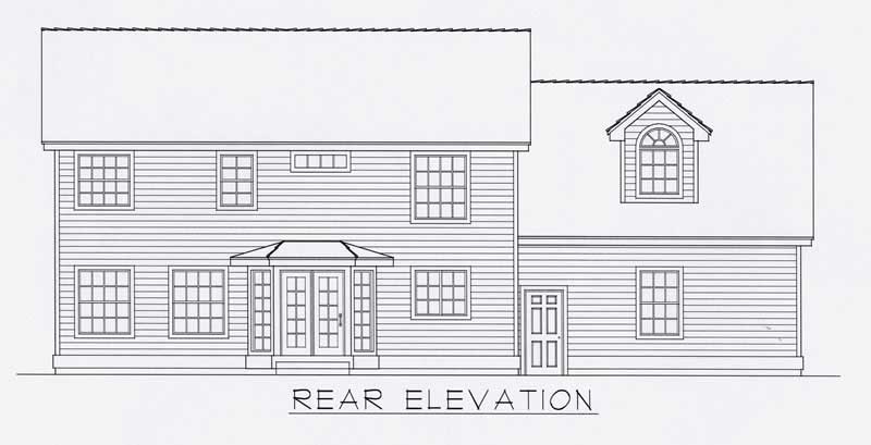 Home Plan Rear Elevation of this 3-Bedroom,2197 Sq Ft Plan -162-1045