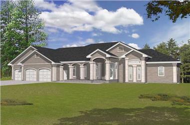 4-Bedroom, 4923 Sq Ft Contemporary Home Plan - 162-1047 - Main Exterior