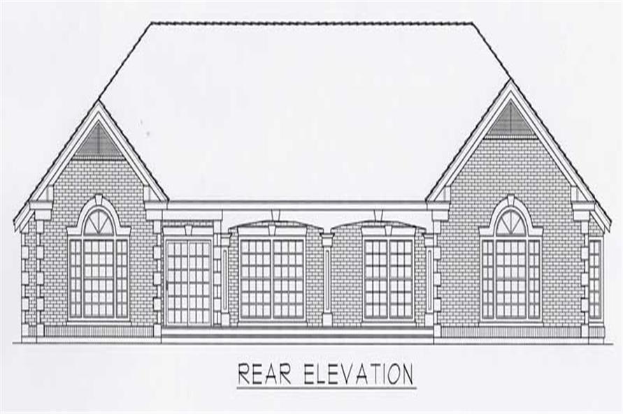 House Plan RDI-2737R1-B Rear Elevation
