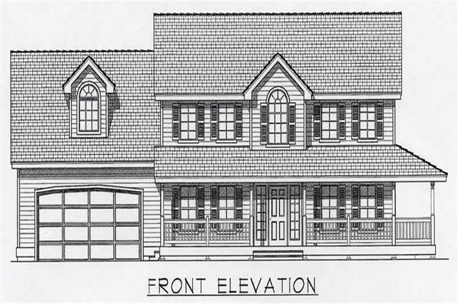 4-Bedroom, 2197 Sq Ft Country House Plan - 162-1055 - Front Exterior