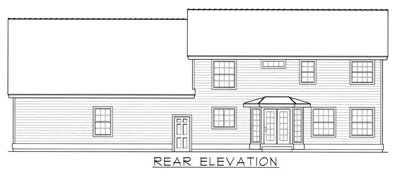 Home Plan Rear Elevation of this 3-Bedroom,2849 Sq Ft Plan -162-1062