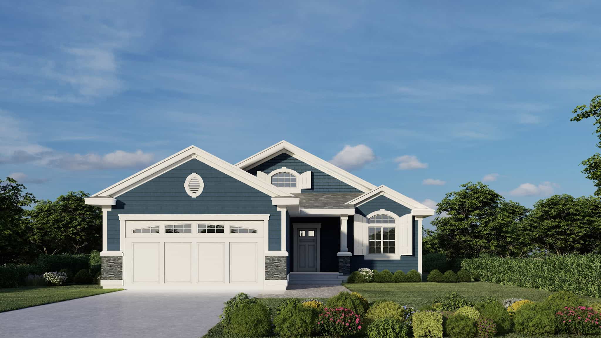 Front View of this 3-Bedroom,1230 Sq Ft Plan -162-1077