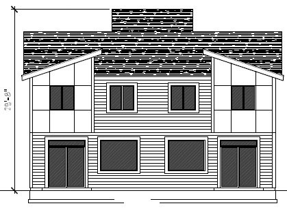Home Plan Rear Elevation of this 6-Bedroom,2718 Sq Ft Plan -162-1082