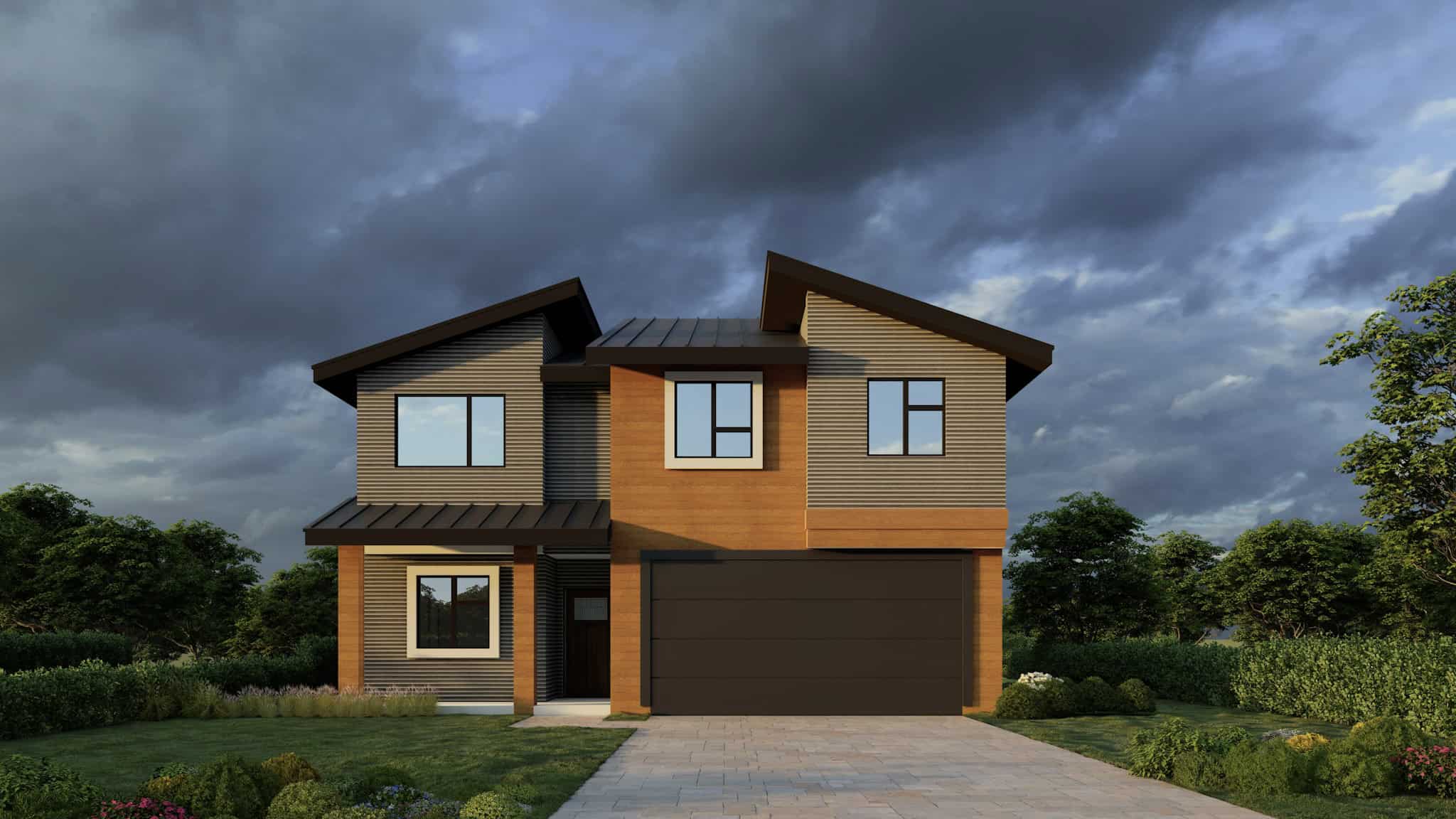 Home at Night of this 4-Bedroom,1733 Sq Ft Plan -162-1085