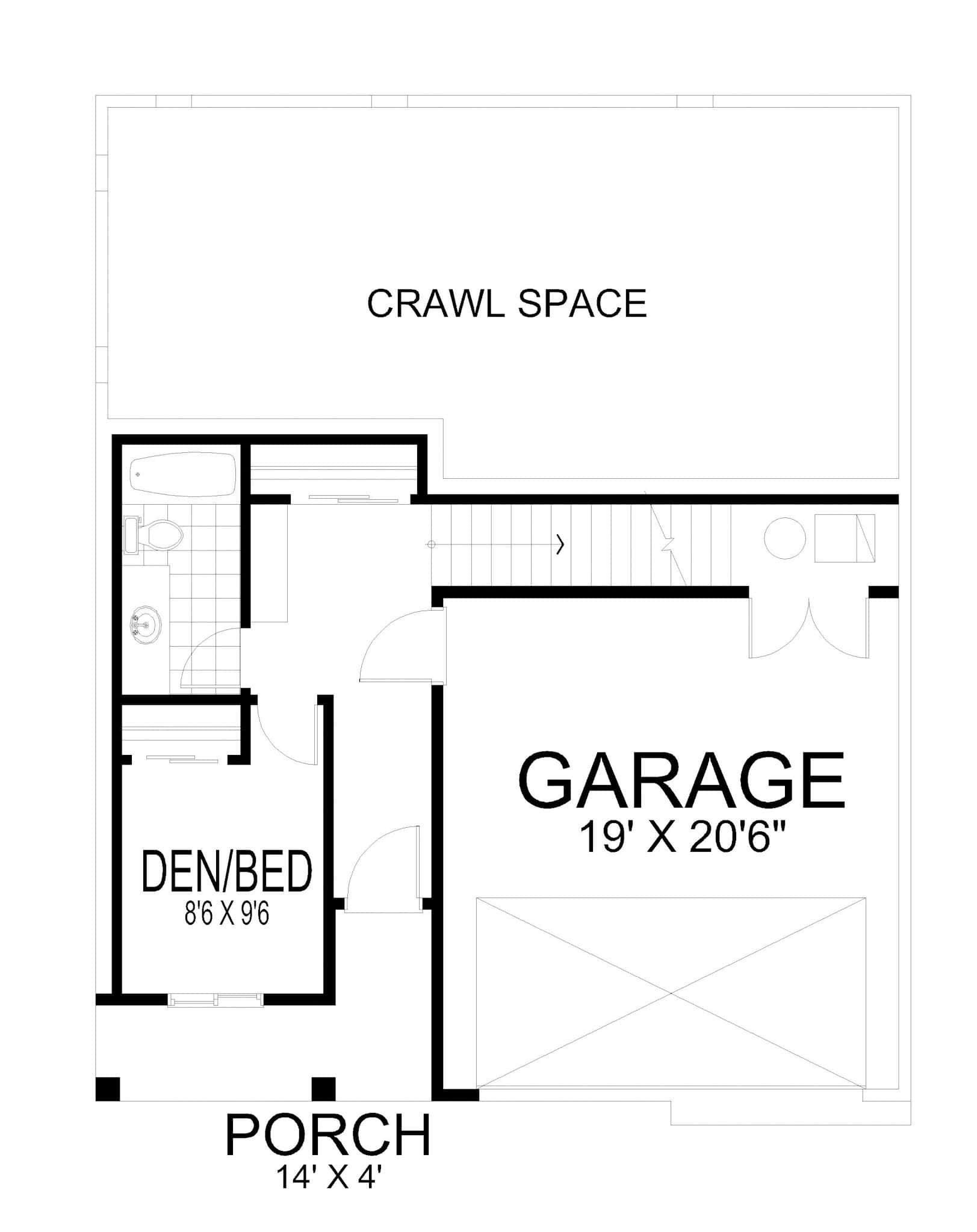 Main Level of Modern Plan #162-1085