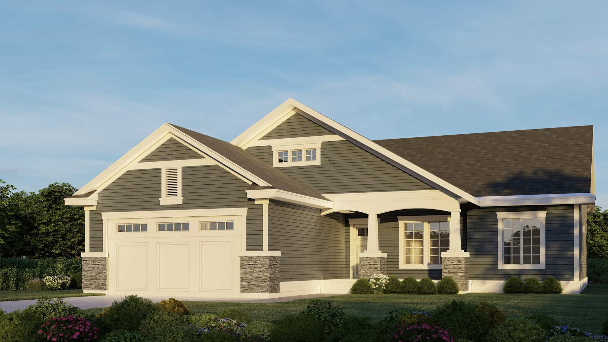 Right Side View of this 4-Bedroom,1424 Sq Ft Plan -162-1086