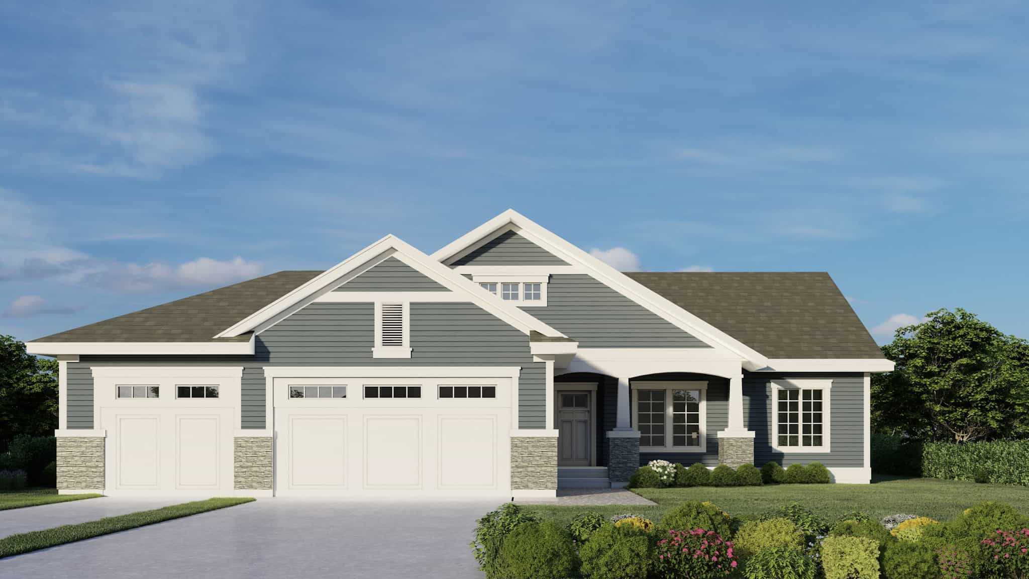 Front View of this 4-Bedroom,1424 Sq Ft Plan -162-1087
