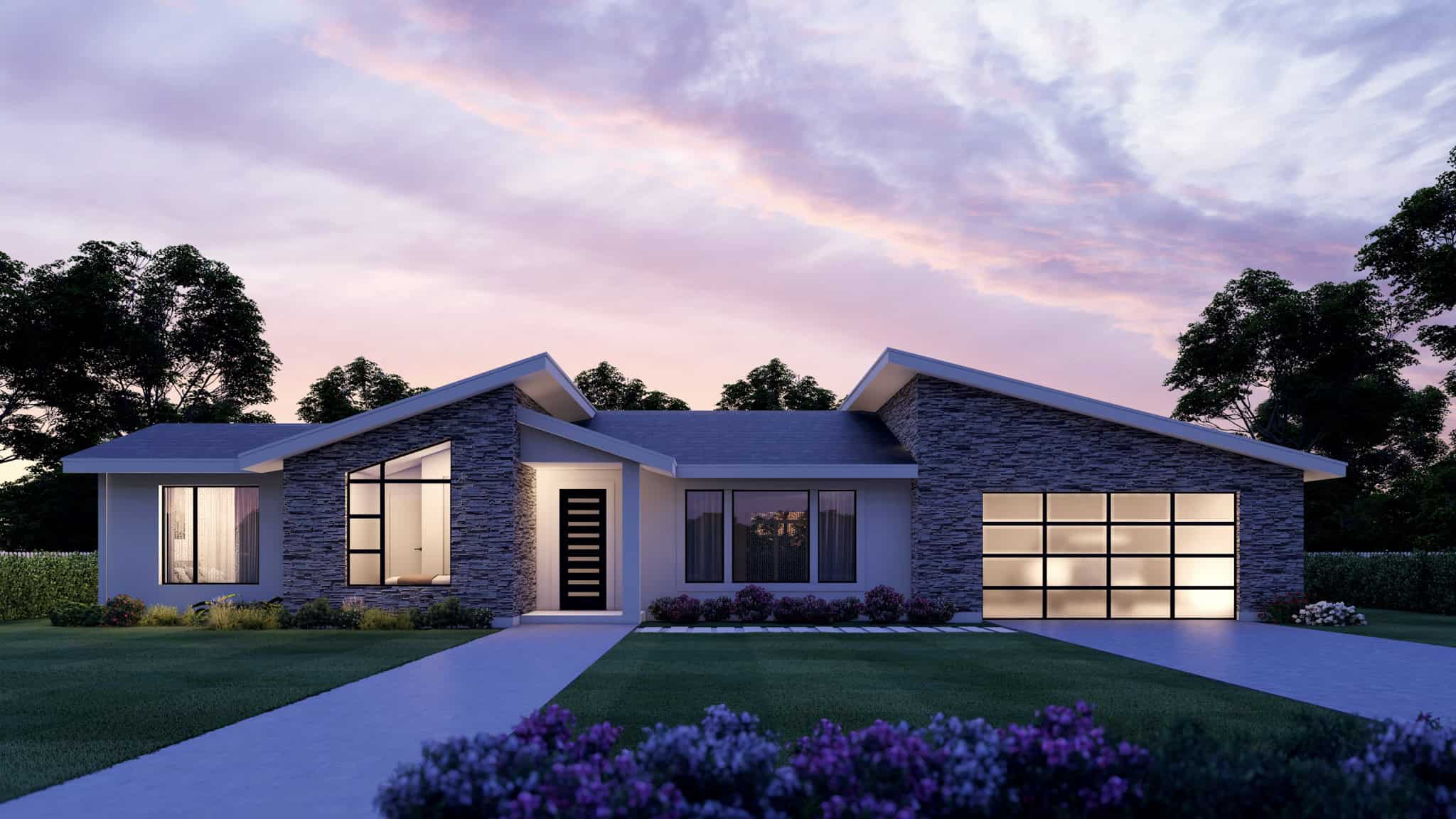 Home at Night of this 3-Bedroom,1890 Sq Ft Plan -162-1098