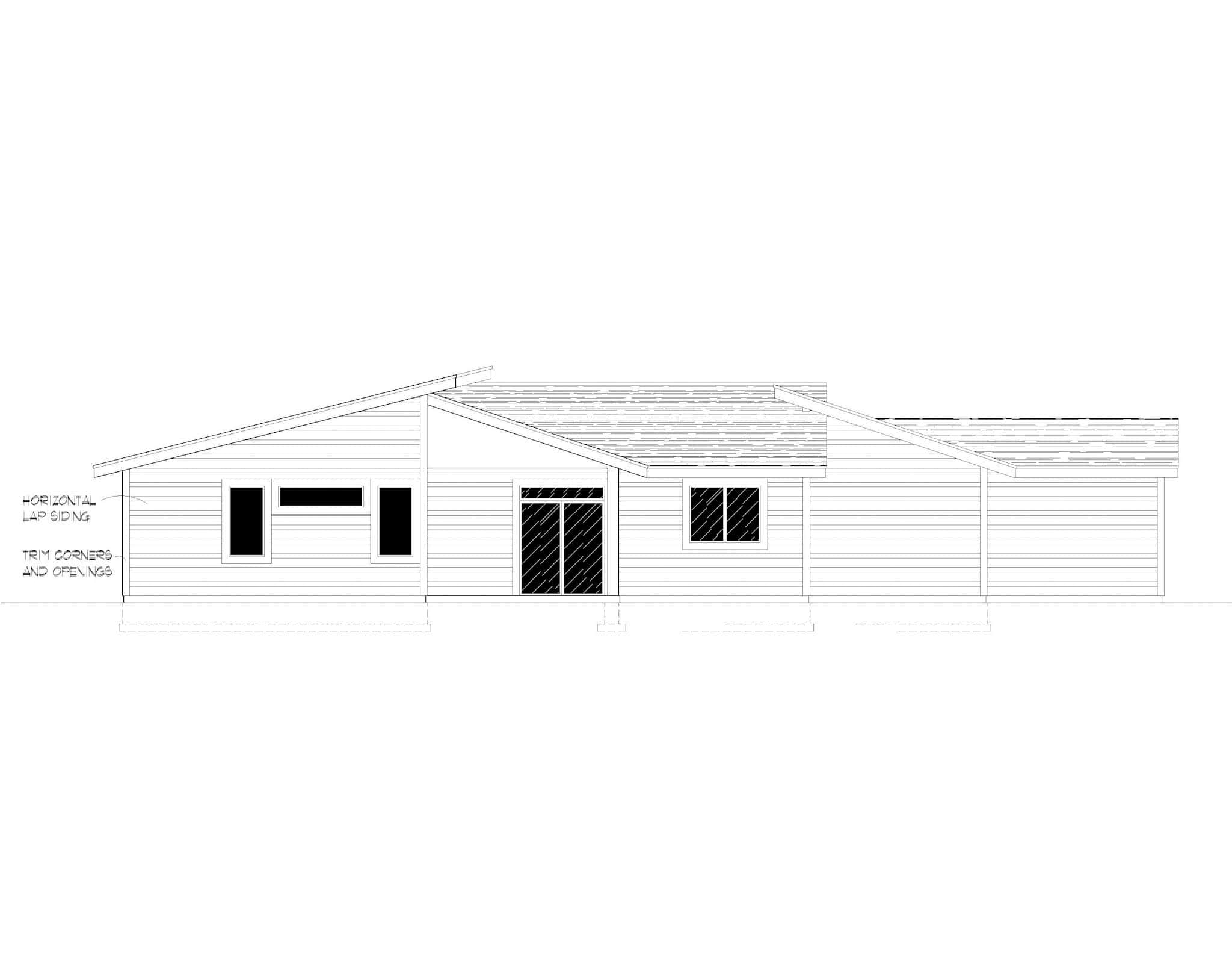 Home Plan Rear Elevation of this 3-Bedroom,1890 Sq Ft Plan -162-1098