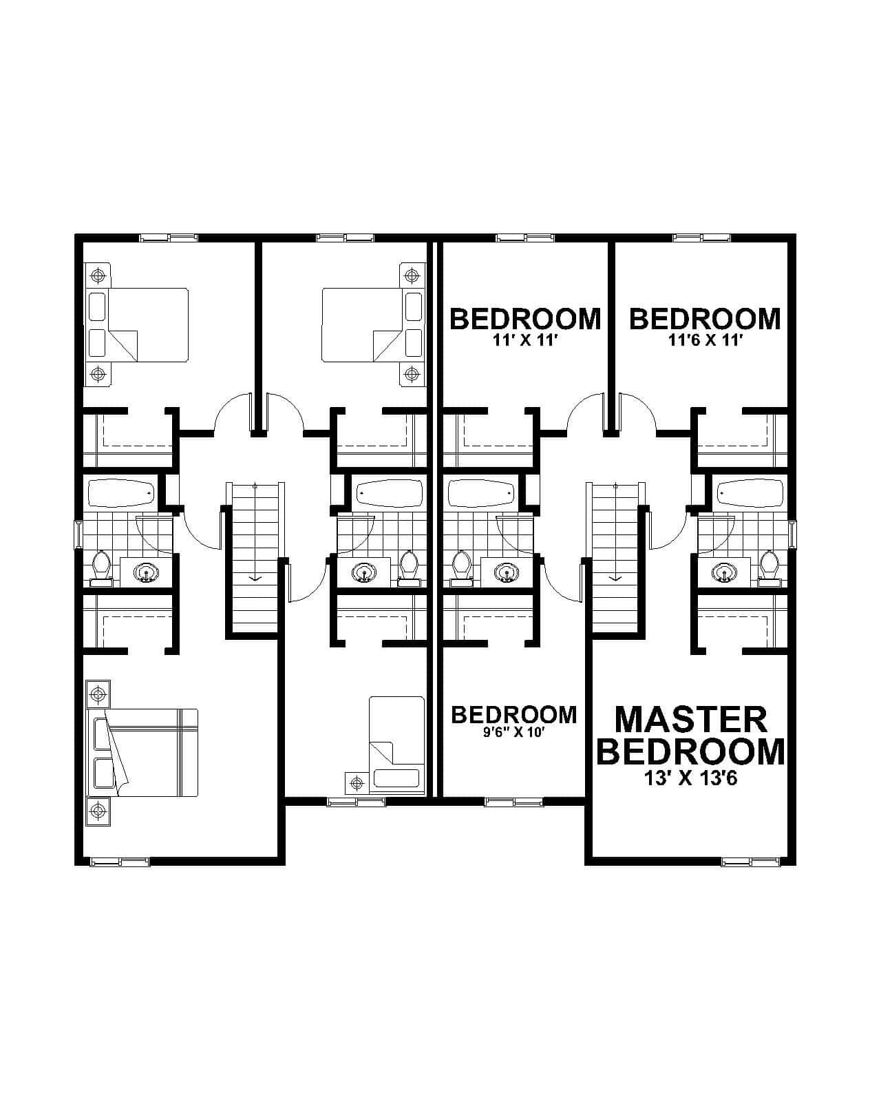 Upper Level of Duplex/Multi-Unit Plan #162-1099