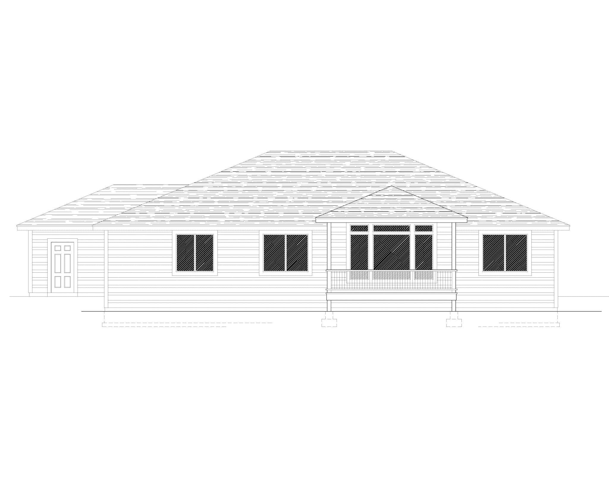 Home Plan Rear Elevation of this 4-Bedroom,2192 Sq Ft Plan -162-1109