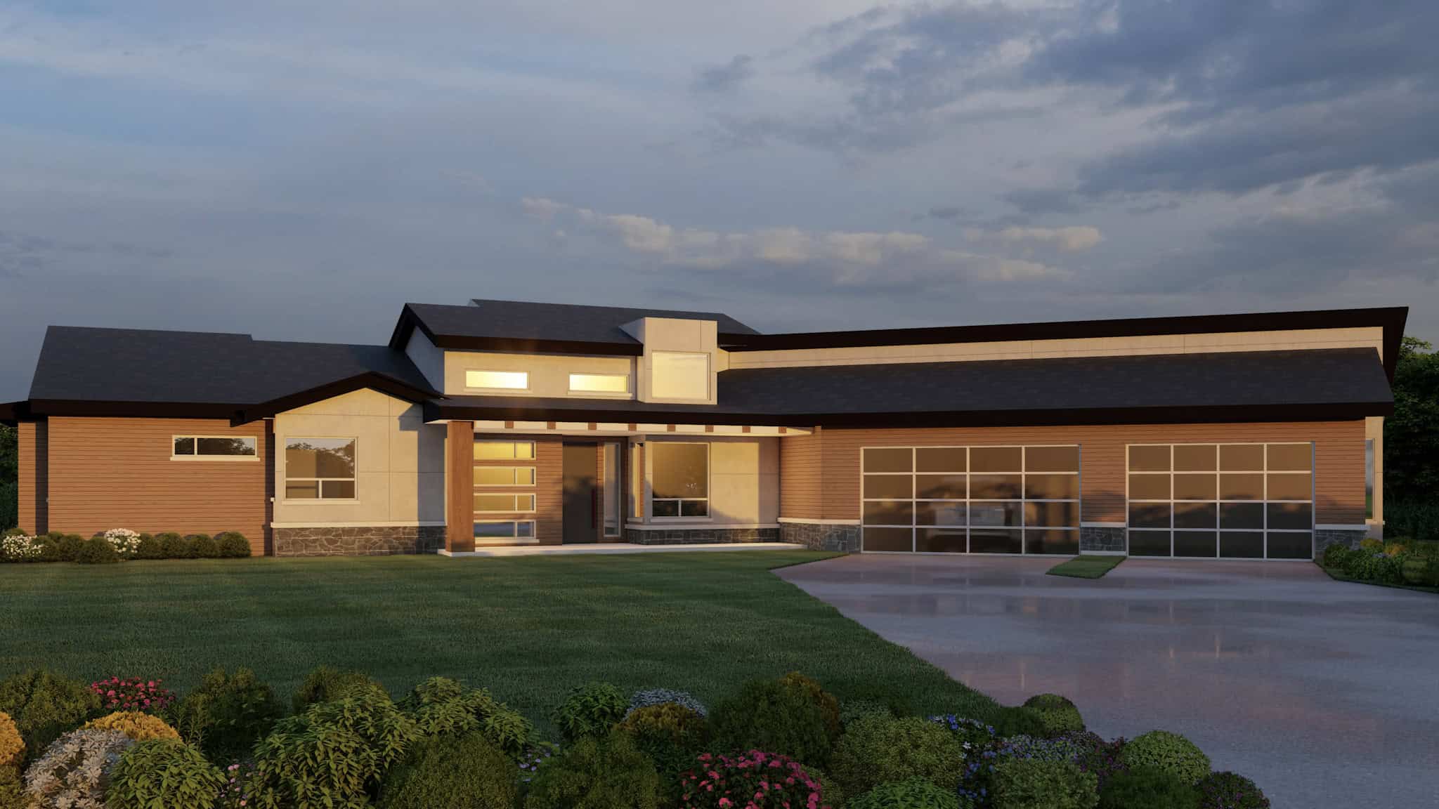 Front View of this 2-Bedroom,2381 Sq Ft Plan -162-1111