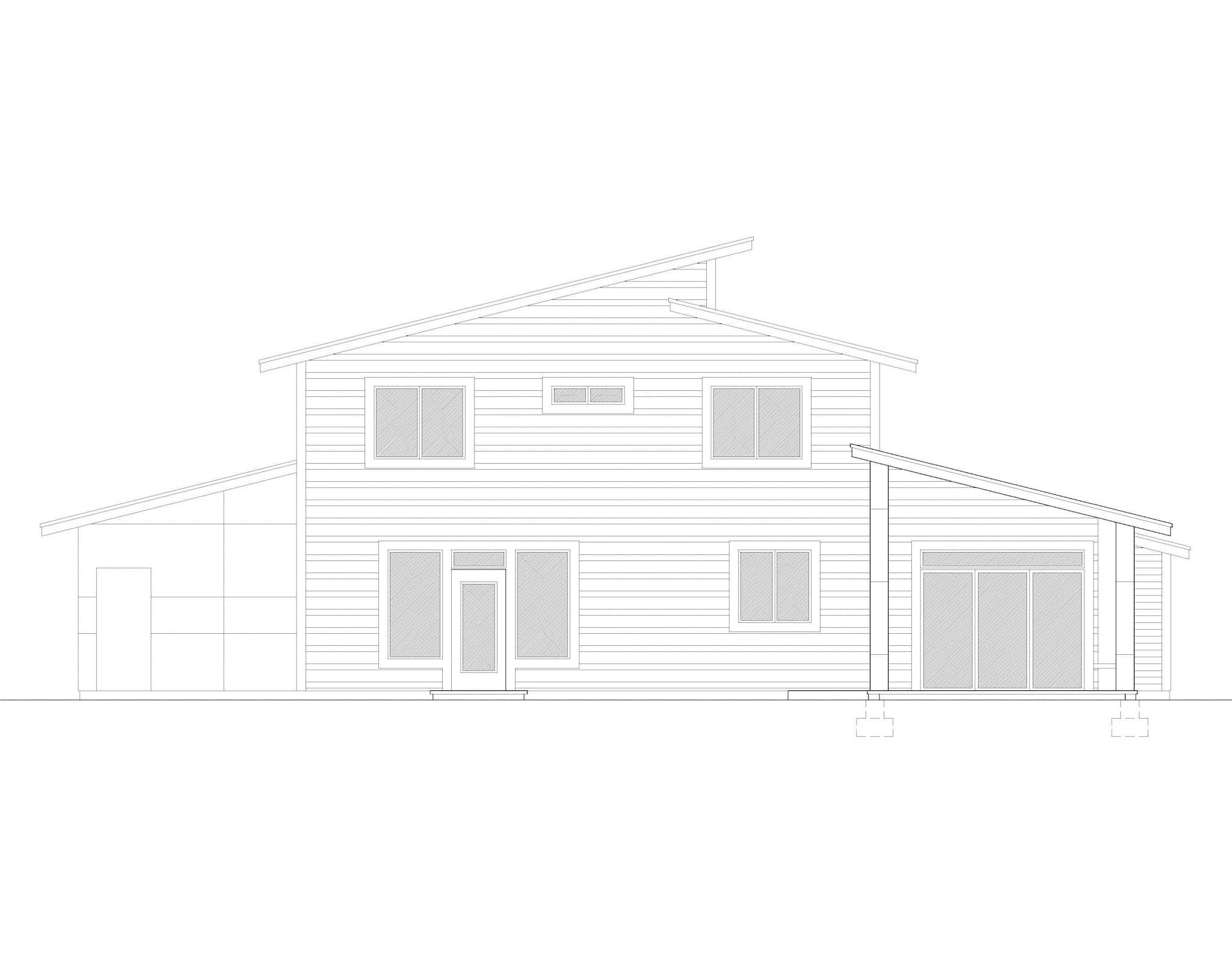 Home Plan Rear Elevation of this 5-Bedroom,2787 Sq Ft Plan -162-1117
