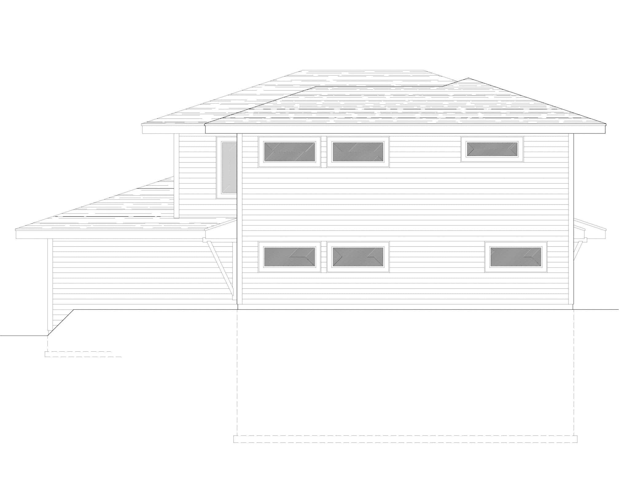 Home Plan Rear Elevation of this 4-Bedroom,2955 Sq Ft Plan -162-1118