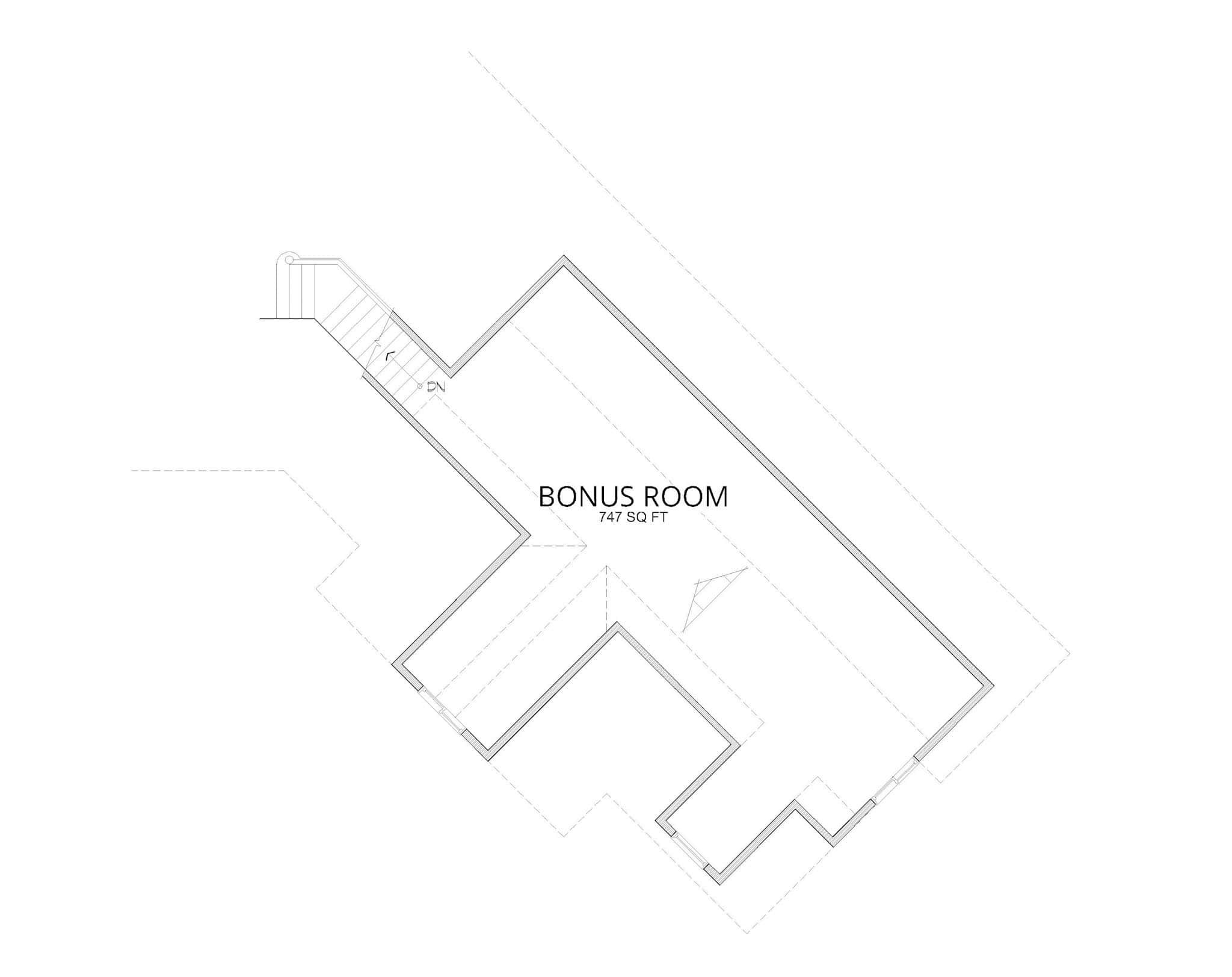 Bonus Room of Craftsman Plan #162-1120