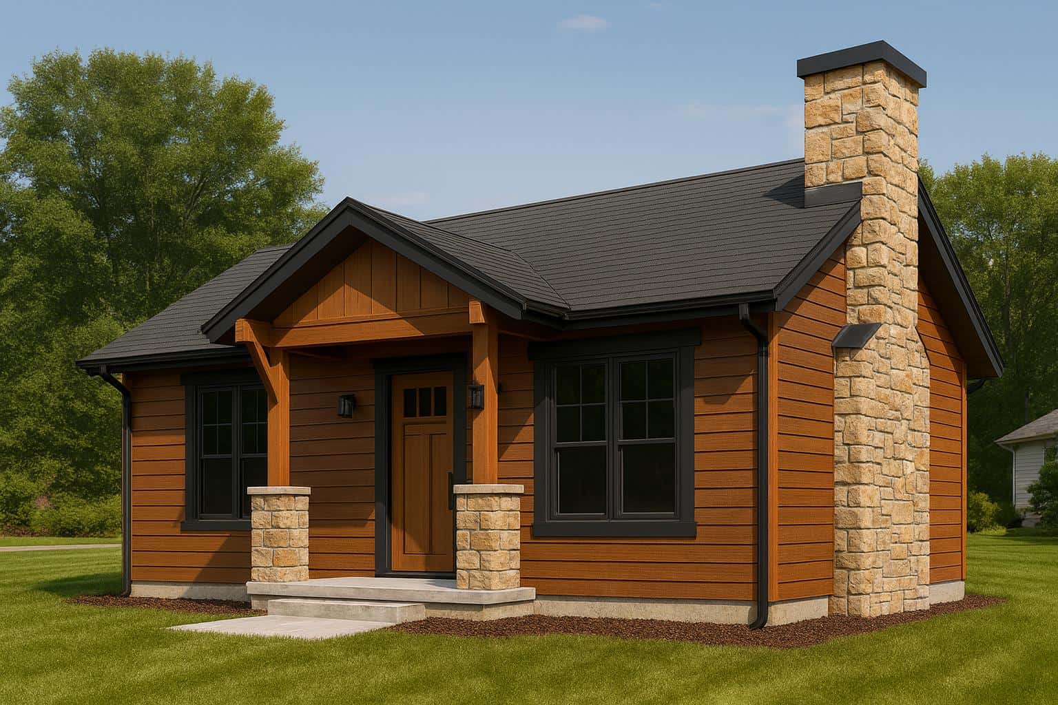 Right Side View of this 1-Bedroom,720 Sq Ft Plan -162-1123