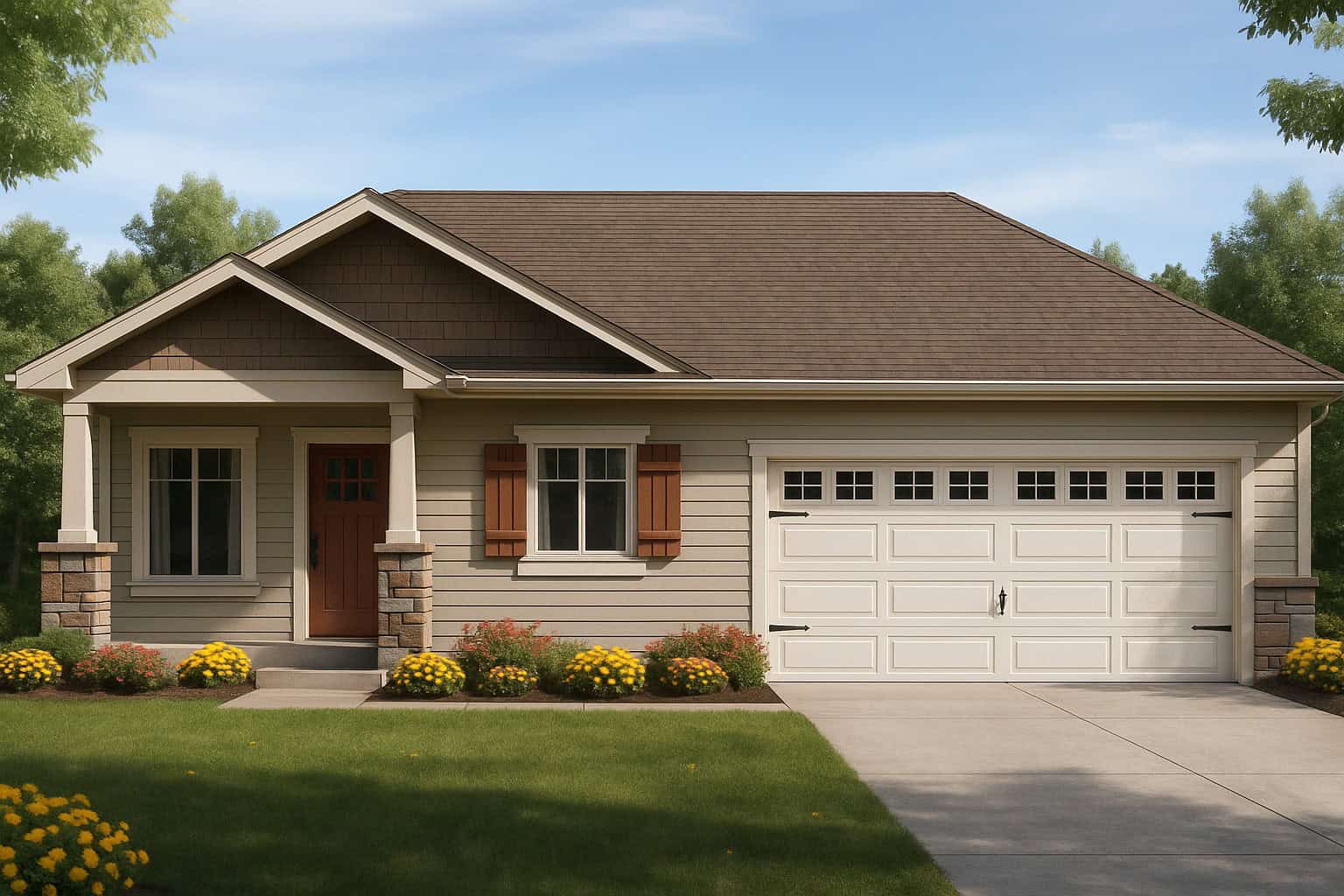 Front View of this 4-Bedroom,1824 Sq Ft Plan -162-1128