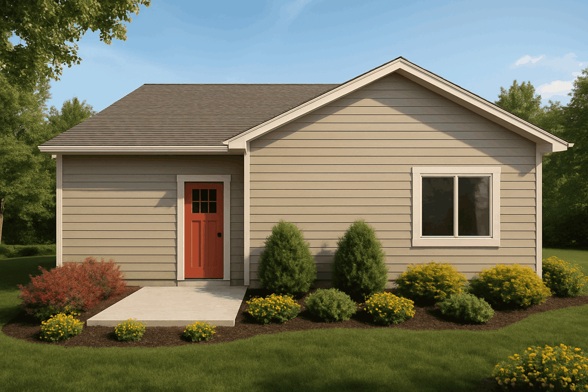 Rear View of this 4-Bedroom,1824 Sq Ft Plan -162-1128
