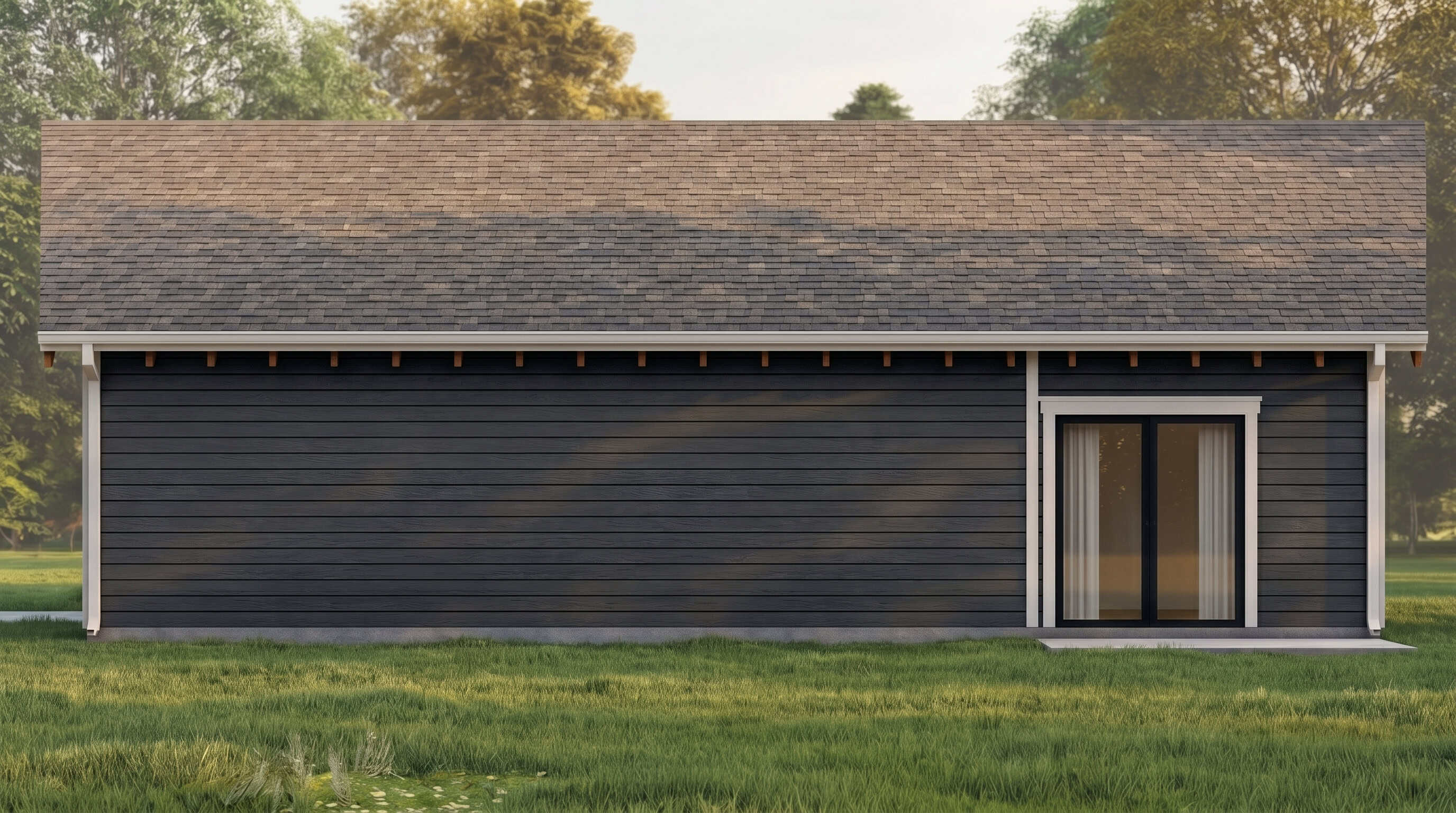 Right Side View of this 2-Bedroom,964 Sq Ft Plan -162-1129