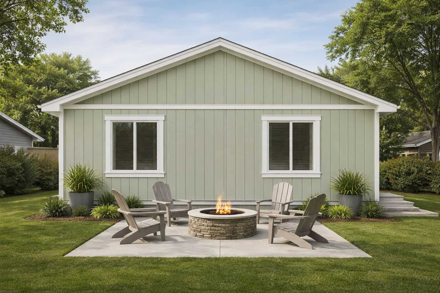 Rear View of this 3-Bedroom,1008 Sq Ft Plan -162-1132