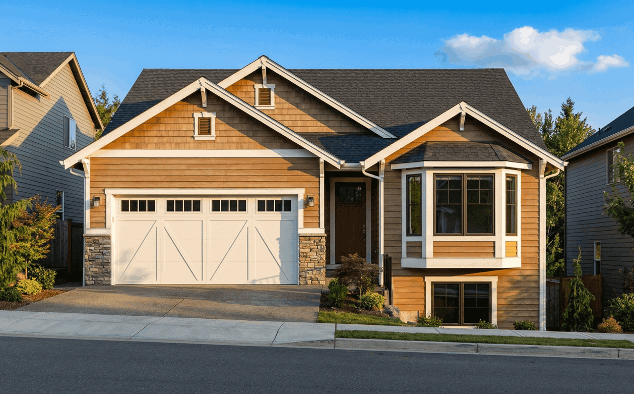A Craftsman bungalow facade with stone and lap siding, tapered porch columns, and gable roofline. 3 beds, 2 baths, 2,208 sq ft - Plan #162-1135