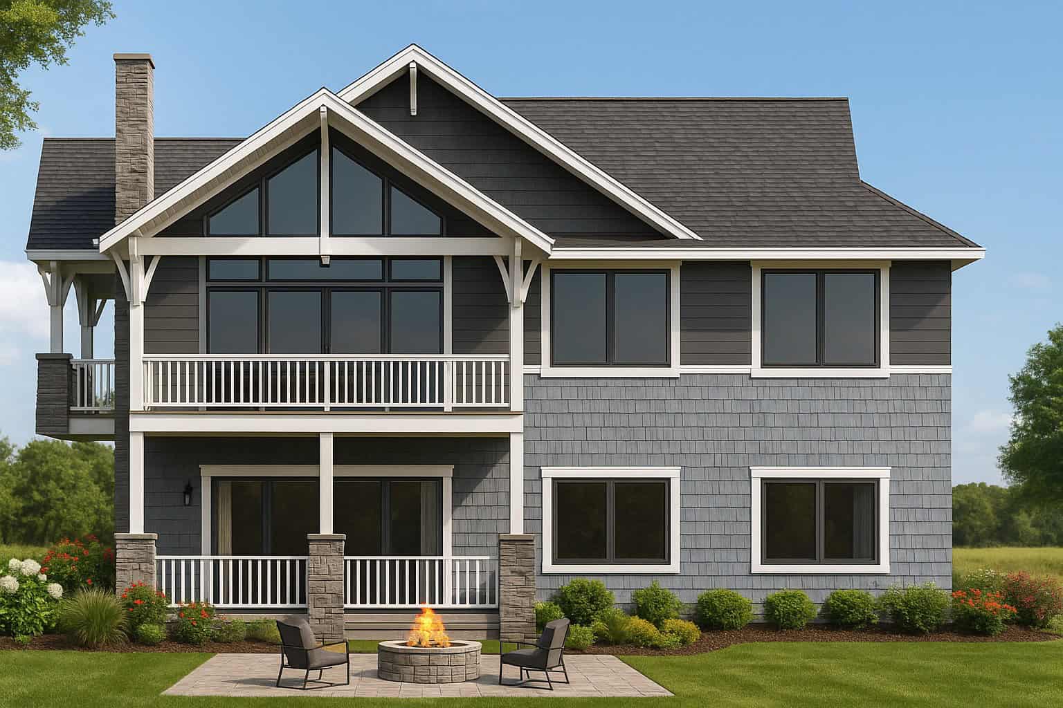 Rear View of this 3-Bedroom,2159 Sq Ft Plan -162-1138