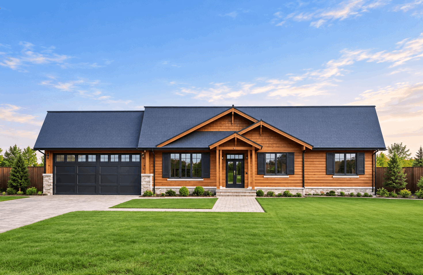 A Craftsman elevation with rock and lap siding, gable roof, and a sheltering covered front porch with tapered columns. 3 beds, 2 baths, 1,156 sq ft - Plan #162-1140.