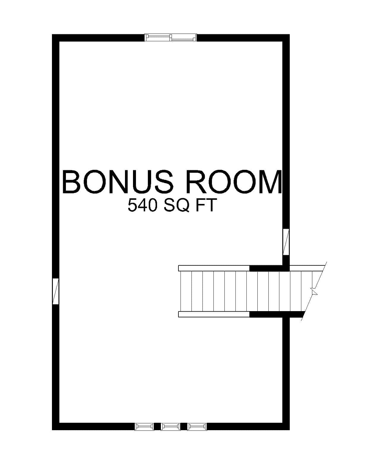 Bonus Room of Craftsman Plan #162-1144